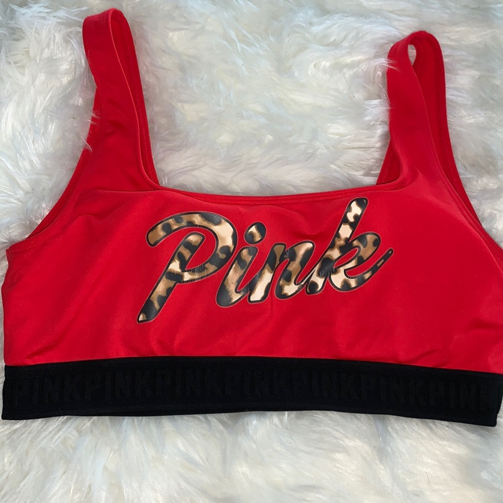 Pink Padded Sports Bra